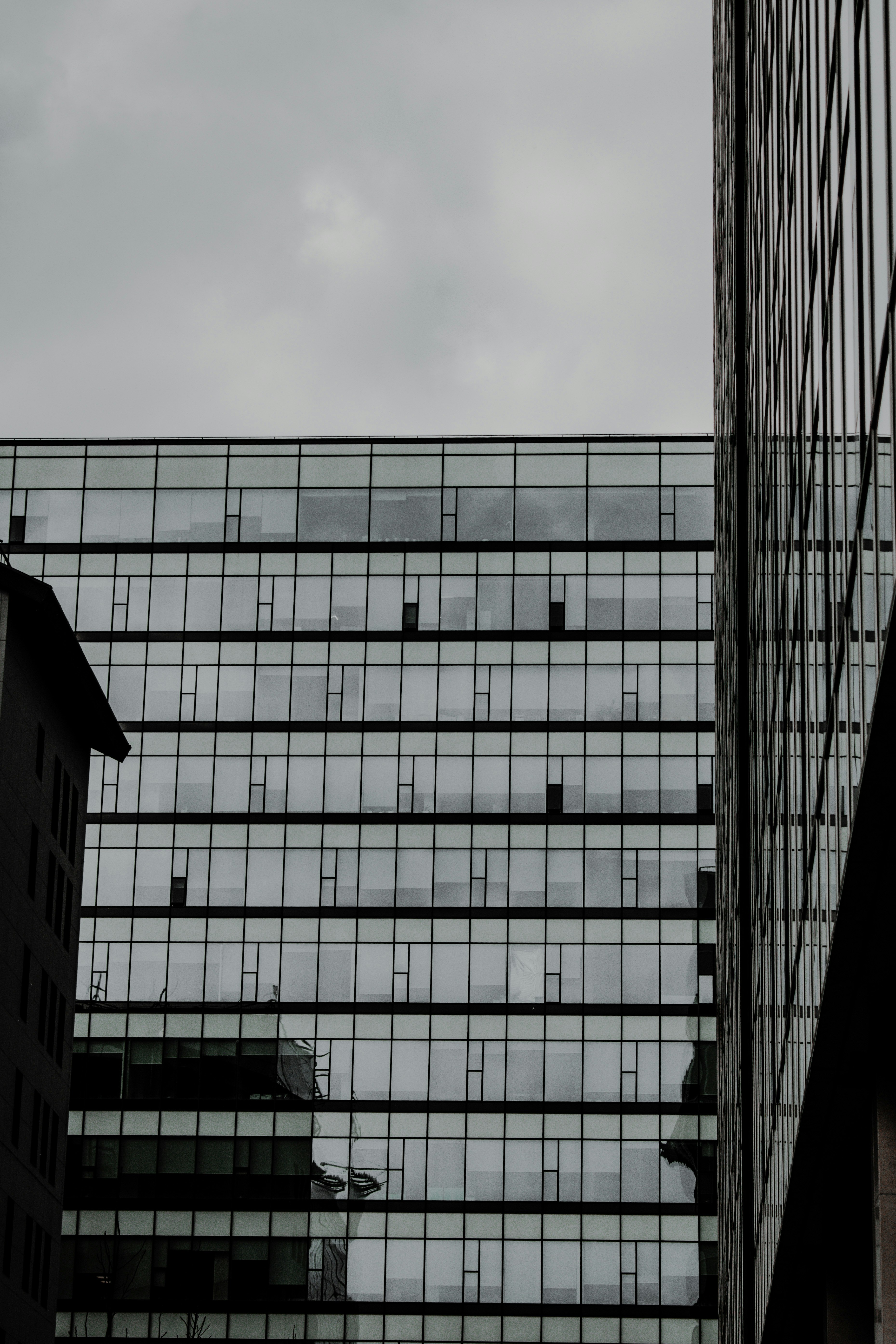 white and black concrete building